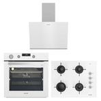 Arçelik Yeni Model Beyaz Buhar Destekli Cam Ankastre Set