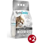 BentySandy 2x5 lt Aktif Karbonlu Natural Beyaz Bentonit Kedi Kumu
