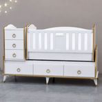 GarajHome Elfin Gold 60x120 cm Uzayan Asansörlü Beşik