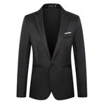Generisch 2025 Dar Kesim Modern Siyah Blazer Erkek Takım Ceket