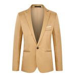 Generisch 2025 Hafif Standart Haki Sportif Slim Blazer Erkek Takım Ceket