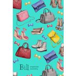 Independently published Monthly Bill Organizer: 6x9 Medium Bill Tracker Notebook Undated | Fashion Handbag Shoe Design Turquoise