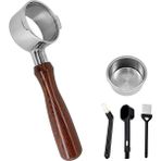 Quueppty Kahve 51MM Dipsiz Portafilter Delonghi Icona Ecp ECOV311 Espresso Makinesi ile Uyumlu, Taban Filtre Tutucu Yok (Yurt Dışından) - Renkli