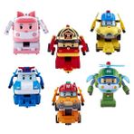 ROI Toys Robocar Poli Quick Transforming Mini Rescue Deluxe 6'lı Oyuncak Araba Seti 0915