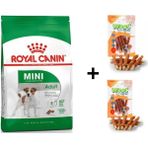 Royal Canin Mini Adult 2 kg Köpek Maması + 2x80 gr Wooc Ödül