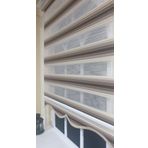 Storburada Zebra Renk Geçişli Kahve Etek Dilimli Stb 484 Kahverengi 160 X 200 Stor Plise Perde