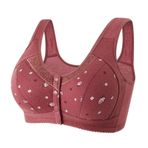 Sütyen kadın Push Up yumuşak rahat minimizer sütyen ön kilit spor sütyen halkalı kumaş büstiyer kadın güçlü tutuş sütyen dikişsiz iç çamaşırı günlük kullanım için, Kahverengi-d, 38