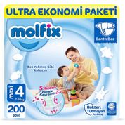 Molfix No:4 Maxi 200 Adet Bebek Bezi