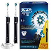 Oral-B Pro 790 Cross Action Siyah 2'li Şarj Edilebilir Diş Fırçası