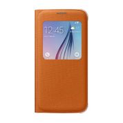 Samsung EF-CG920BOEGWW Galaxy S6 S-View Tekstil Turuncu Cep Telefonu Kılıf