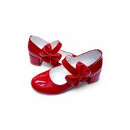 Beebron ABIAYK2401 Kırmızı Rugan Glossy Series Ortopedik Kız Çocuk Topuklu Ayakkabı