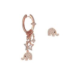 Söğütlü Silver SGTL8714 Rose Fil Modeli Şans Gümüş Kadın Küpe