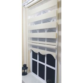 Storburada 180 x 260 Altın Simli Etek Dilimli Zebra Stor Perde