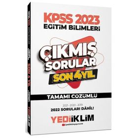 Yediiklim Yayınları 2023 KPSS Eğitim Bilimleri Son 4 Yıl Tamamı Çözümlü Çıkmış Sorular